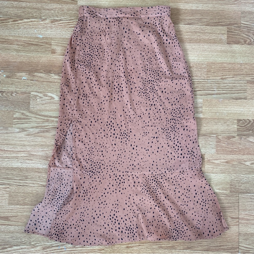 Saltwater LUXE Pink Maxi Trumpet Skirt with Ruffles for Cocktail